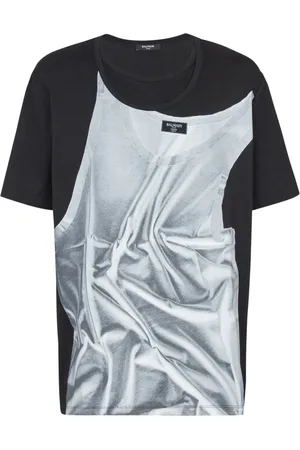 Balmain Hombre, Camisetas, Negro, Talla: S