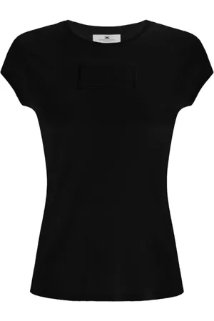 Elisabetta Franchi Mujer, Camisetas, Negro, Talla: S