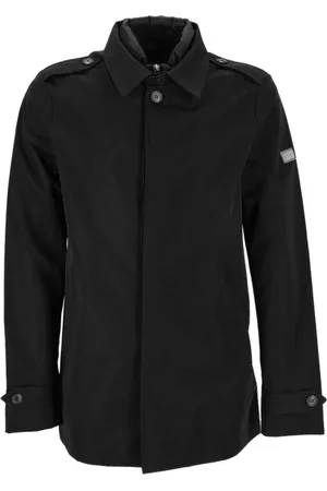 YES ZEE BY ESSENZA Hombre, Abrigos, Negro, Talla: S