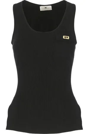 Elisabetta Franchi Mujer, Camisetas, Negro, Talla: L