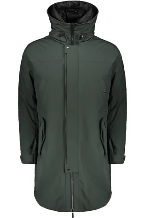 MOORER Hombre, Abrigos, Verde, Talla: XL