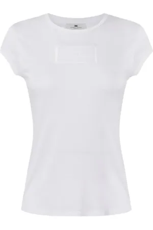 Elisabetta Franchi Mujer, Camisetas, Blanco, Talla: XL