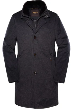 MOORER Hombre, Abrigos, Gris, Talla: XL