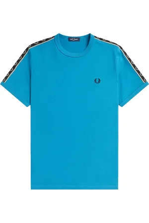 Fred Perry Hombre, Camisetas, Azul, Talla: M