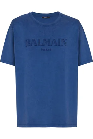 Balmain Hombre, Camisetas, Azul, Talla: XL