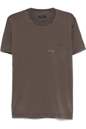 FAY Hombre, Camisetas, Marrón, Talla: M