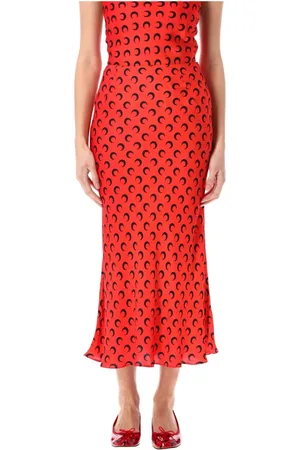 Marine Serre Mujer, Faldas, Rojo, Talla: M
