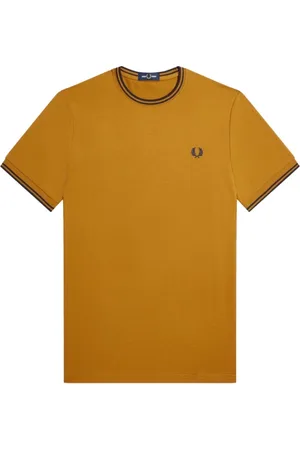 Fred Perry Hombre, Camisetas, Marrón, Talla: M