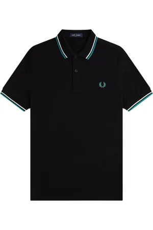 Fred Perry Hombre, Camisetas, Negro, Talla: XL