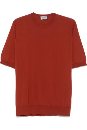 JOHN SMEDLEY Hombre, Camisetas, Rojo, Talla: S