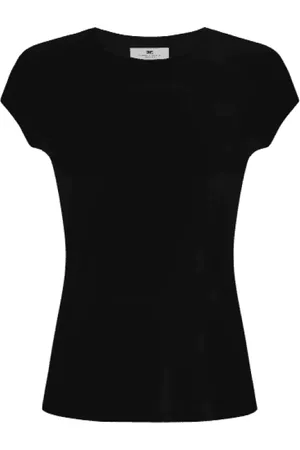 Elisabetta Franchi Mujer, Camisetas, Negro, Talla: S