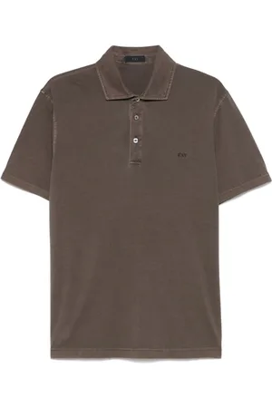 FAY Hombre, Camisetas, Marrón, Talla: XL