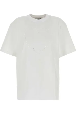 Ganni Mujer, Camisetas, Blanco, Talla: XS