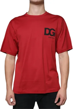 Dolce & Gabbana Hombre, Camisetas, Rojo, Talla: S