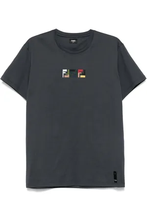 Fendi Hombre, Camisetas, Gris, Talla: S
