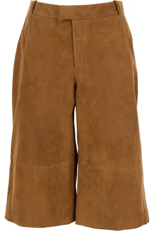 arma leder Mujer, Pantalones cortos, Marrón, Talla: S