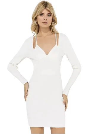 Hervé Léger Mujer, Vestidos, Blanco, Talla: S