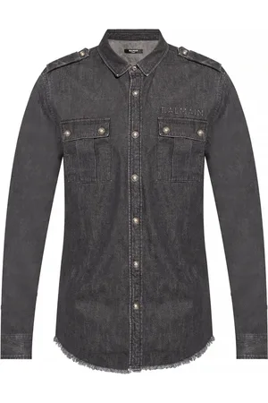 Balmain Hombre, Camisas, Negro, Talla: L