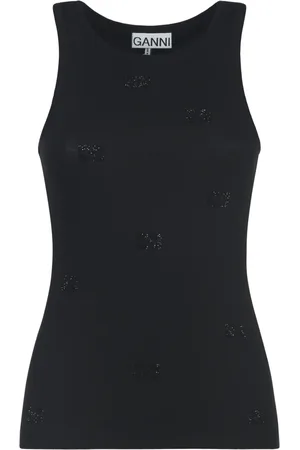 Ganni Mujer, Camisetas, Negro, Talla: M