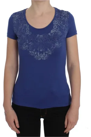 ERMANNO SCERVINO Mujer, Camisetas, Azul, Talla: S