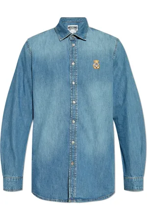 Moschino Hombre, Camisas, Azul, Talla: L