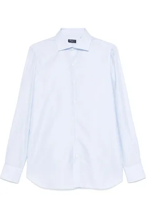 Finamore Hombre, Camisas, Azul, Talla: 4XL