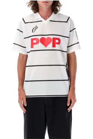 Pop Trading Company Hombre, Camisetas, Blanco, Talla: M