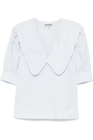 Ganni Mujer, Blusas y Camisas, Azul, Talla: M