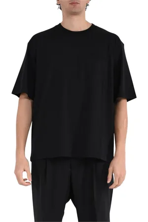 LANEUS Hombre, Camisetas, Negro, Talla: L