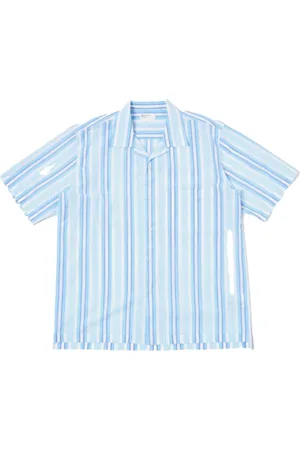 Universal Works Hombre, Camisas, Azul, Talla: M