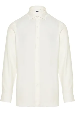 Finamore Hombre, Camisas, Blanco, Talla: L