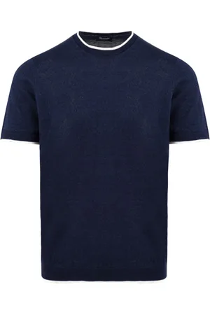 DRUMOHR Hombre, Camisetas, Azul, Talla: L