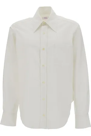 ERL Hombre, Camisas, Blanco, Talla: S