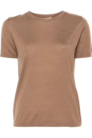 Max Mara Mujer, Camisetas, Marrón, Talla: S