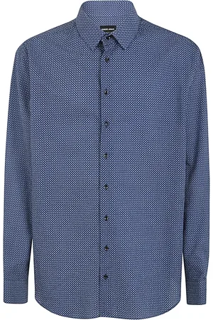 Giorgio Armani Hombre, Camisas, Azul, Talla: 4XL