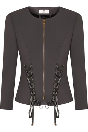 Elisabetta Franchi Mujer, Chaquetas, Gris, Talla: L