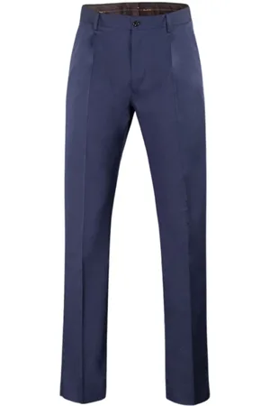 MOORER Hombre, Pantalones, Azul, Talla: M