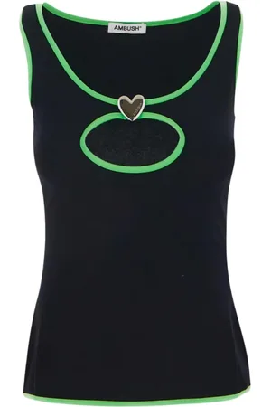 AMBUSH Mujer, Camisetas, Negro, Talla: S
