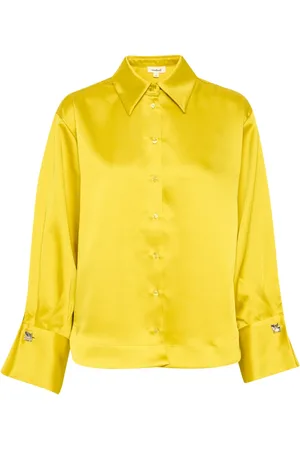Soaked in Luxury Mujer, Blusas y Camisas, Amarillo, Talla: M