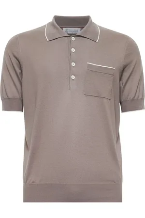 Brunello Cucinelli Hombre, Camisetas, Marrón, Talla: L