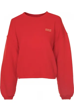 American Vintage Mujer, Sudaderas, Rojo, Talla: S