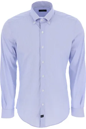 FAY Hombre, Camisas, Azul, Talla: 2XL