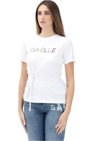 GAËLLE Mujer, Camisetas, Blanco, Talla: XS