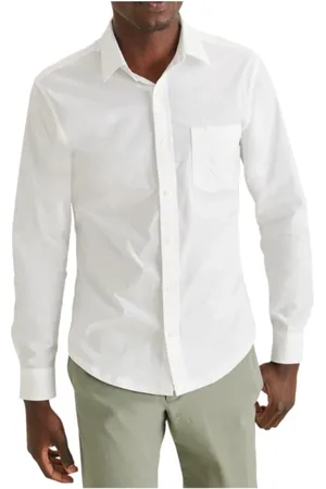 Dockers Hombre, Camisas, Blanco, Talla: L