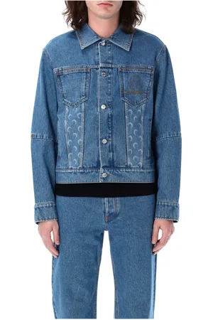 Marine Serre Hombre, Chaquetas, Azul, Talla: L