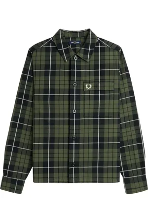 Fred Perry Hombre, Camisas, Verde, Talla: S