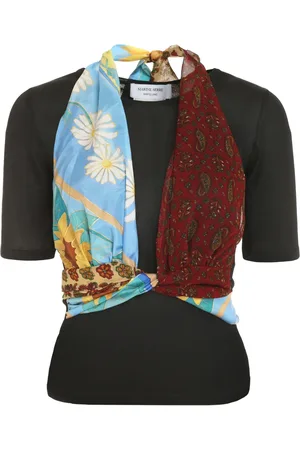 Marine Serre Mujer, Camisetas, Negro, Talla: S