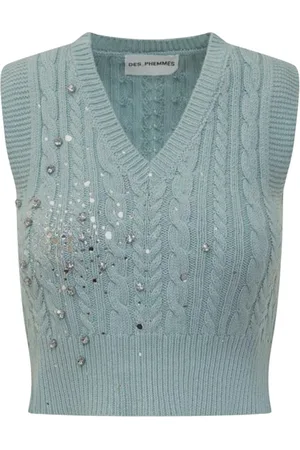 Des Phemmes Mujer, Jerseys, Azul, Talla: L