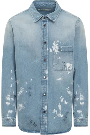 DARKPARK Hombre, Camisas, Azul, Talla: M