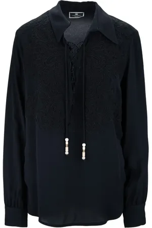 Elisabetta Franchi Mujer, Blusas y Camisas, Negro, Talla: XL